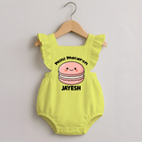 Mini Macaron Delight Romper Frock - PASTEL YELLOW - 0 - 3 Months Old (Chest 19")