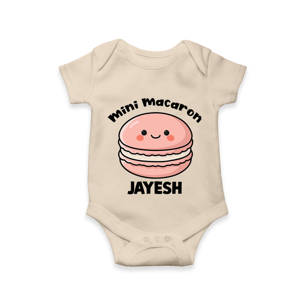 Mini Macaron Delight Baby Romper - IVORY - New Born (Chest 14")