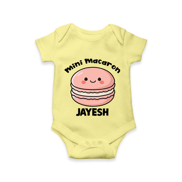 Mini Macaron Delight Baby Romper - PASTEL YELLOW - New Born (Chest 14")