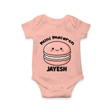 Mini Macaron Delight Baby Romper - PEACH - New Born (Chest 14")