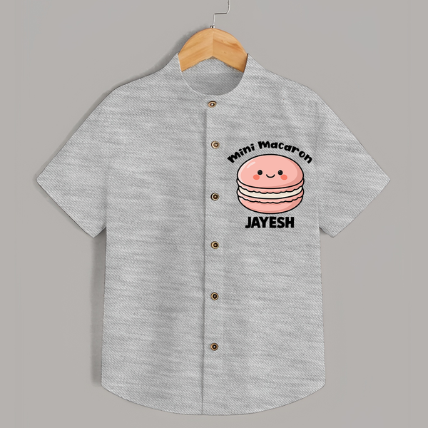 Mini Macaron Delight Shirt - GREY - 0 - 6 Months Old (Chest 23")