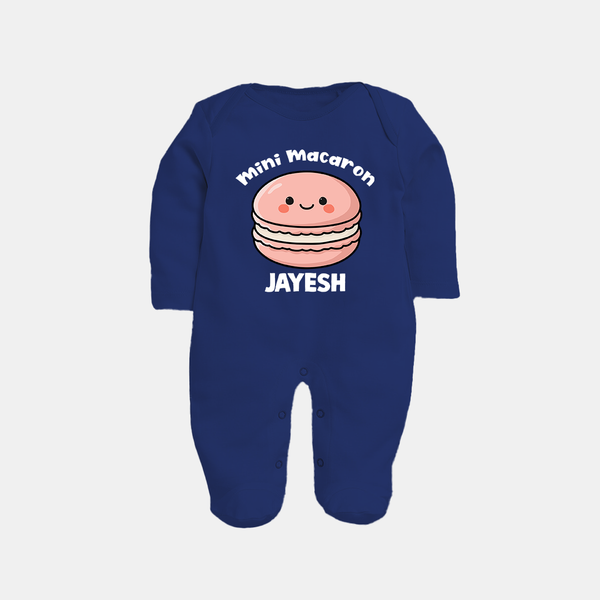 Mini Macaron Delight Full body suit - NAVY BLUE - New Born (Chest 7.5")
