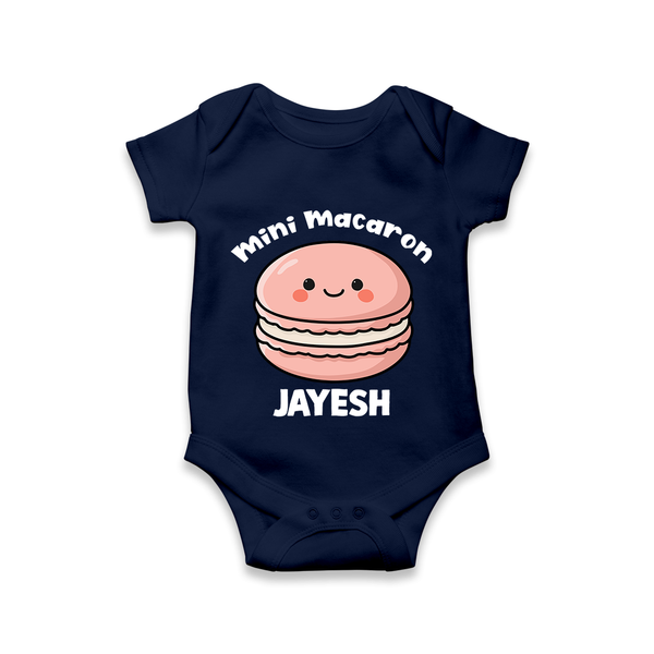 Mini Macaron Delight Baby Romper - NAVY BLUE - New Born (Chest 14")