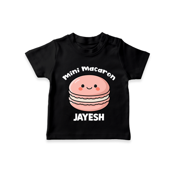Mini Macaron Delight Tshirt - BLACK - 0-5 Months Old (Chest 17")