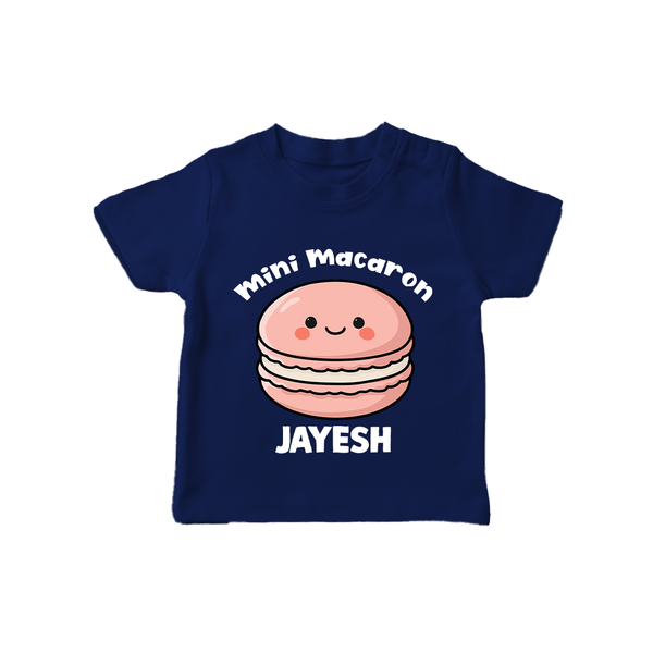 Mini Macaron Delight Tshirt - NAVY BLUE - 0-5 Months Old (Chest 17")