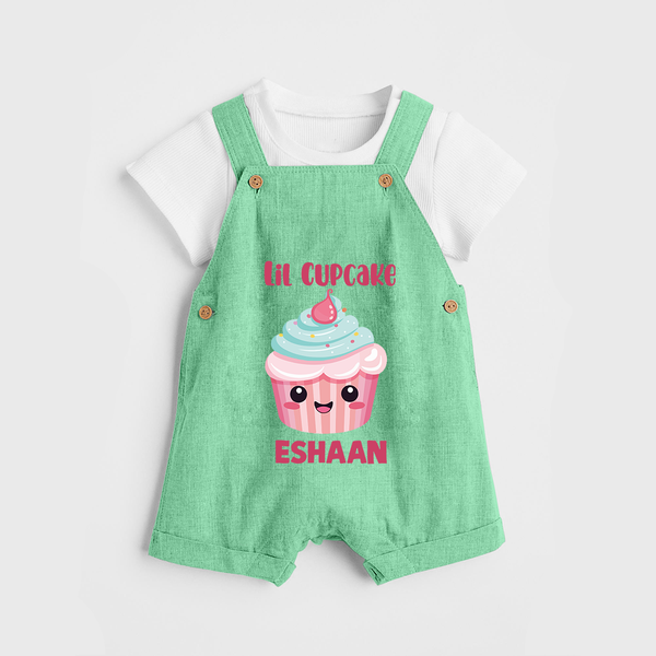 Lil Cupcake Charm Dungaree - GREEN - 0 - 5 Months Old (Chest 18")