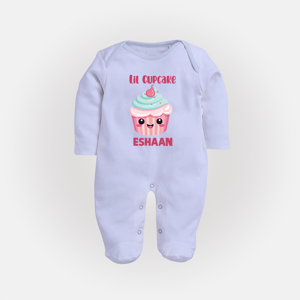 Lil Cupcake Charm Full body suit - BABY BLUE - New Born (Chest 7.5")