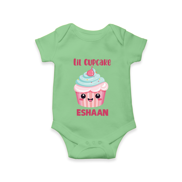 Lil Cupcake Charm Baby Romper - GREEN - New Born (Chest 14")