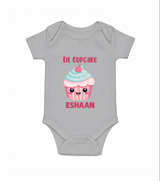 Lil Cupcake Charm Baby Romper - GREY - New Born (Chest 14")