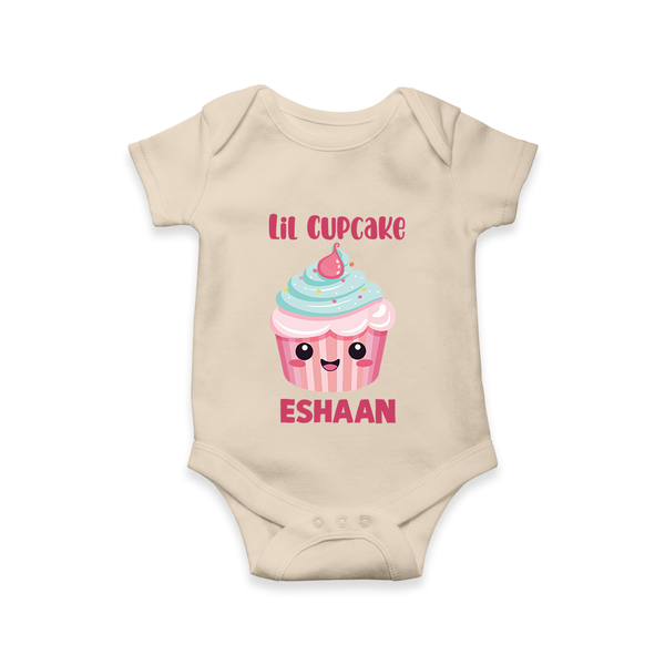 Lil Cupcake Charm Baby Romper - IVORY - New Born (Chest 14")