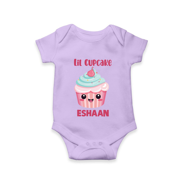 Lil Cupcake Charm Baby Romper - LILAC - New Born (Chest 14")