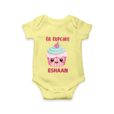 Lil Cupcake Charm Baby Romper - PASTEL YELLOW - New Born (Chest 14")