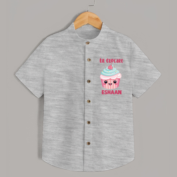 Lil Cupcake Charm Shirt - GREY - 0 - 6 Months Old (Chest 23")