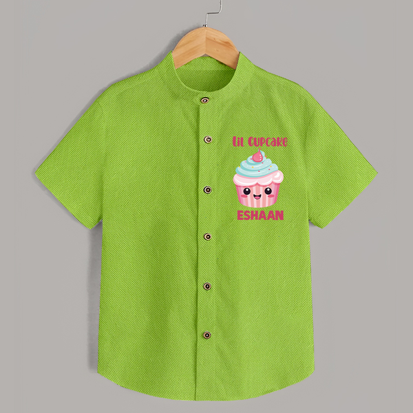 Lil Cupcake Charm Shirt - LIME GREEN - 0 - 6 Months Old (Chest 23")