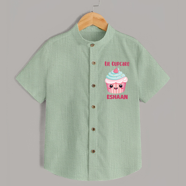 Lil Cupcake Charm Shirt - MINT GREEN - 0 - 6 Months Old (Chest 23")