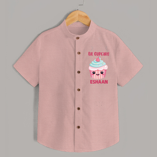 Lil Cupcake Charm Shirt - PEACH - 0 - 6 Months Old (Chest 23")