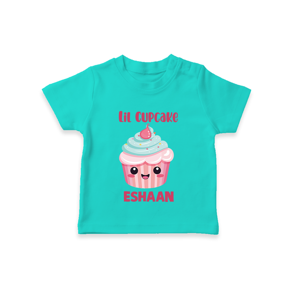 Lil Cupcake Charm Tshirt - TEAL - 0-5 Months Old (Chest 17")