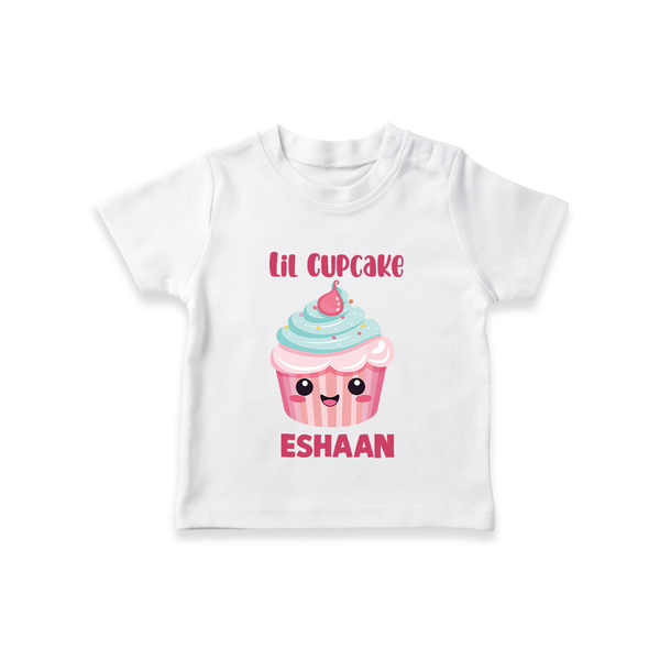 Lil Cupcake Charm Tshirt - WHITE - 0-5 Months Old (Chest 17")