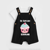Lil Cupcake Charm Dungaree - BLACK - 0 - 5 Months Old (Chest 18")