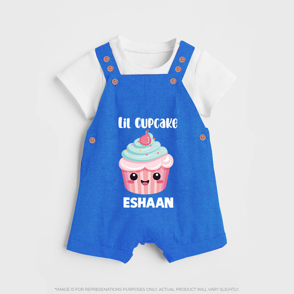 Lil Cupcake Charm Dungaree - COBALT BLUE - 0 - 5 Months Old (Chest 18")