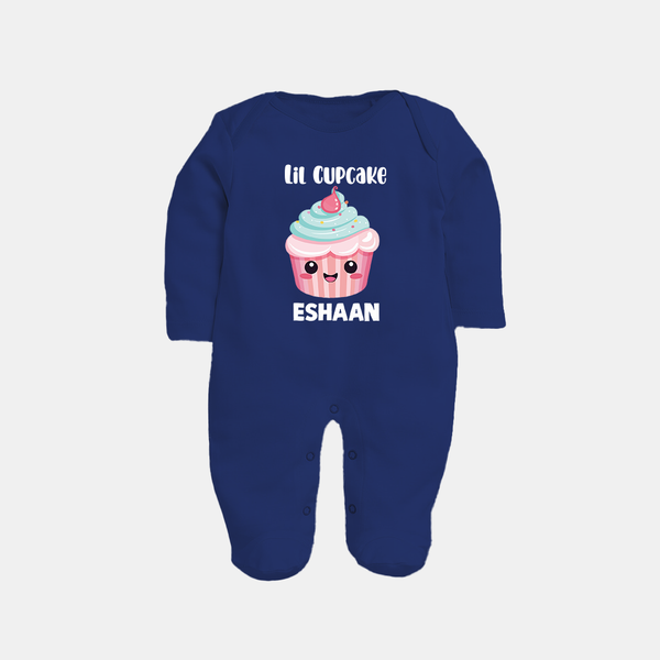 Lil Cupcake Charm Full body suit - NAVY BLUE - New Born (Chest 7.5")