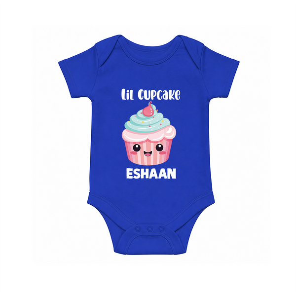 Lil Cupcake Charm Baby Romper - COBALT BLUE - New Born (Chest 14")