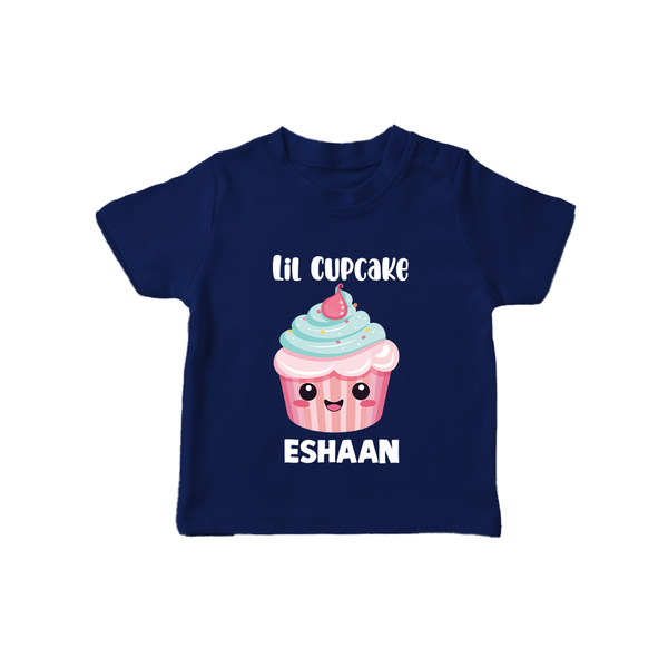 Lil Cupcake Charm Tshirt - NAVY BLUE - 0-5 Months Old (Chest 17")