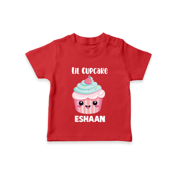 Lil Cupcake Charm Tshirt - RED - 0-5 Months Old (Chest 17")