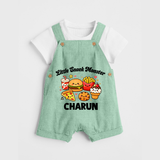 Little Snack Monster Dungaree - MINT GREEN - 0 - 5 Months Old (Chest 18")