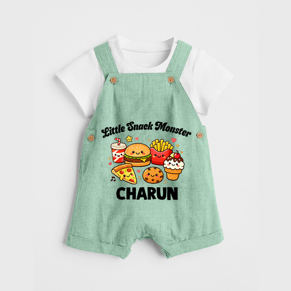 Little Snack Monster Dungaree - MINT GREEN - 0 - 5 Months Old (Chest 18")