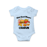 Little Snack Monster Baby Romper - BABY BLUE - New Born (Chest 14")