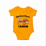 Little Snack Monster Baby Romper - CHROME YELLOW - New Born (Chest 14")
