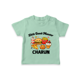 Little Snack Monster Tshirt - MINT GREEN - 0-5 Months Old (Chest 17")