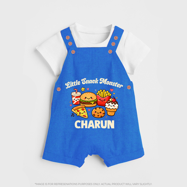 Little Snack Monster Dungaree - COBALT BLUE - 0 - 5 Months Old (Chest 18")