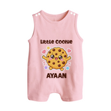 Little Cookie Cutie Button Romper - BABY PINK - New Born (Chest 18")