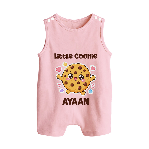 Little Cookie Cutie Button Romper - BABY PINK - New Born (Chest 18")