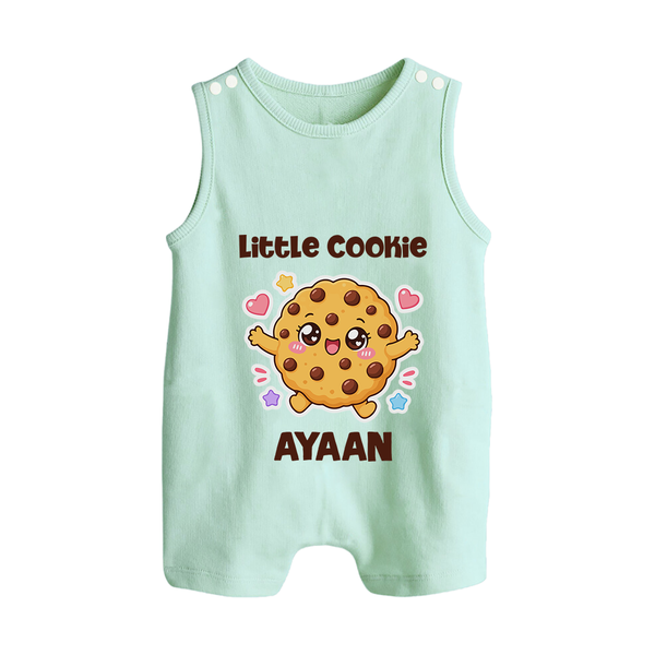 Little Cookie Cutie Button Romper - MINT GREEN - New Born (Chest 18")