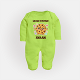 Little Cookie Cutie Full body suit - LIME GREEN - New Born (Chest 7.5")