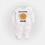 Little Cookie Cutie Full body suit - WHITE - New Born (Chest 7.5")