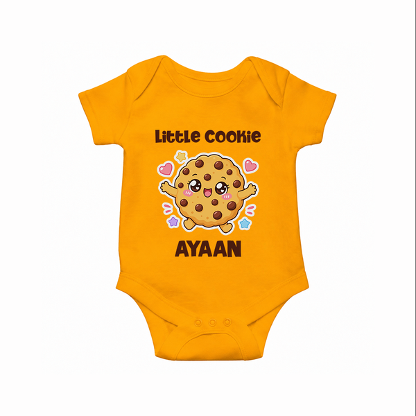 Little Cookie Cutie Baby Romper - CHROME YELLOW - New Born (Chest 14")