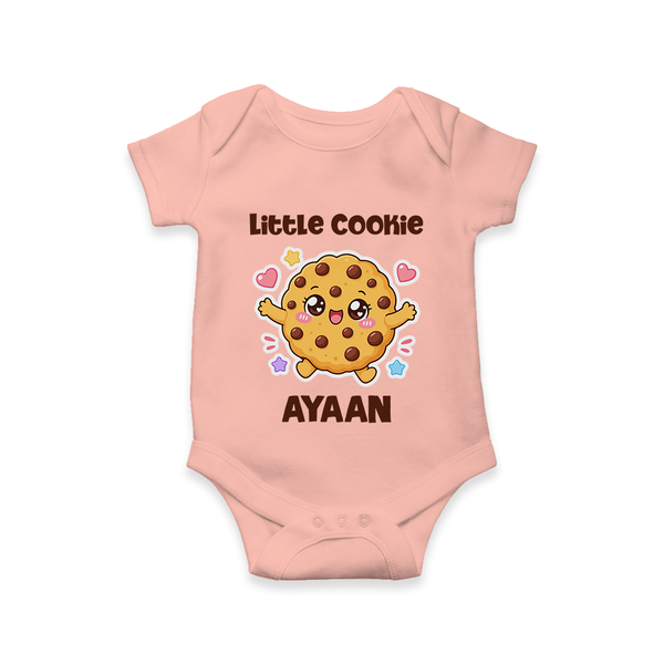 Little Cookie Cutie Baby Romper - PEACH - New Born (Chest 14")