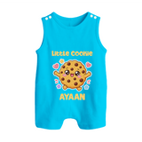 Little Cookie Cutie Button Romper - SKY BLUE - New Born (Chest 18")