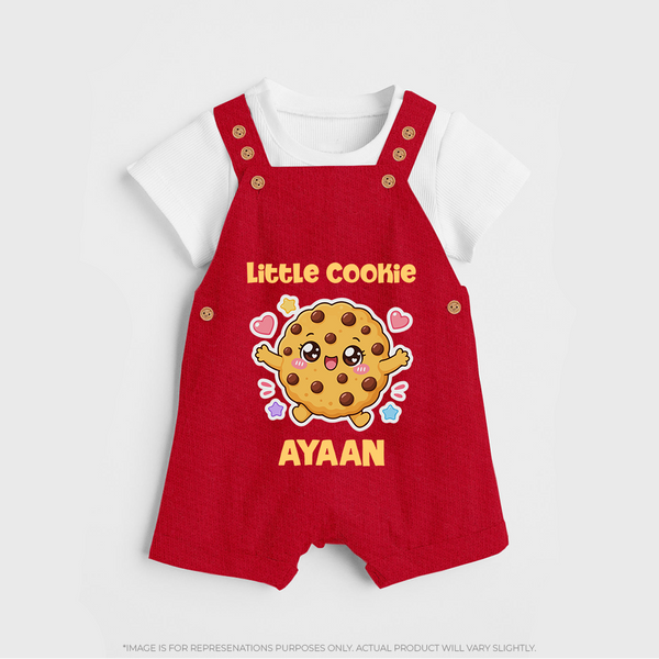 Little Cookie Cutie Dungaree - RED - 0 - 5 Months Old (Chest 18")