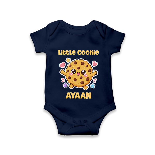 Little Cookie Cutie Baby Romper - NAVY BLUE - New Born (Chest 14")