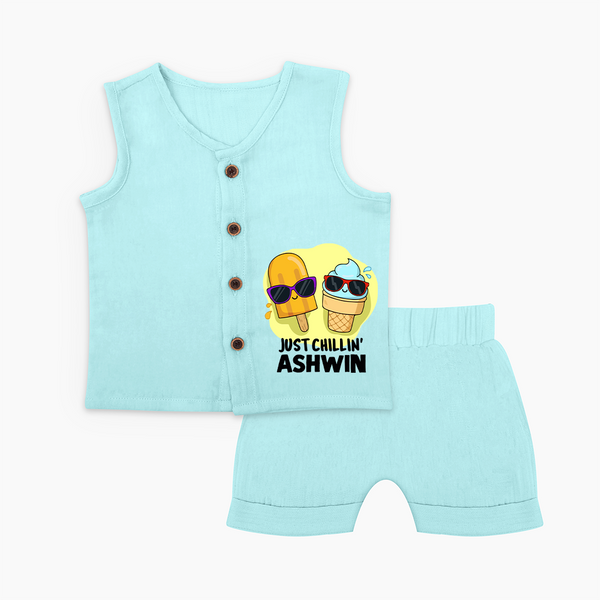 Just Chillin' Ice Cream Baby Jabla Set - BABY BLUE - 0 - 3 Months Old (Chest 9.8")