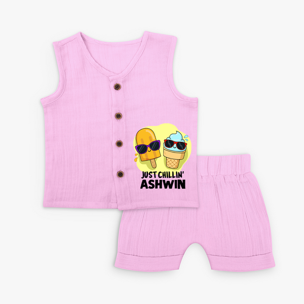 Just Chillin' Ice Cream Baby Jabla Set - BABY PINK - 0 - 3 Months Old (Chest 9.8")