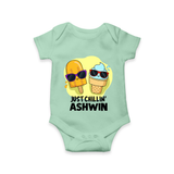 Just Chillin' Ice Cream Baby Romper - MINT GREEN - New Born (Chest 14")