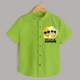 Just Chillin' Ice Cream Shirt - LIME GREEN - 0 - 6 Months Old (Chest 23")