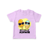 Just Chillin' Ice Cream Tshirt - LILAC - 0-5 Months Old (Chest 17")
