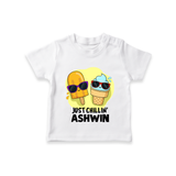 Just Chillin' Ice Cream Tshirt - WHITE - 0-5 Months Old (Chest 17")